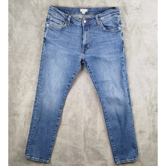 Ash & Erie Straight Leg Jeans Mens 31x28 Blue Stretch Denim Medium Wash - Picture 2 of 14